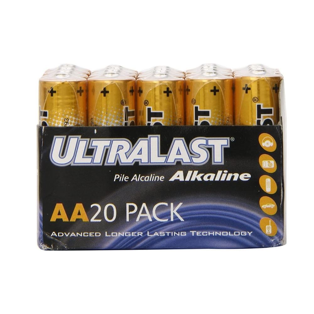 Pilas alcalinas AA paquete de 20 unidades - UL20AAVP - MaxiTec