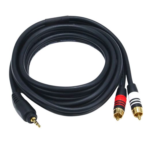 Cable adaptador de audio estéreo 3.5mm (macho) a 2 rca (macho) 1.82m - 9768  - MaxiTec