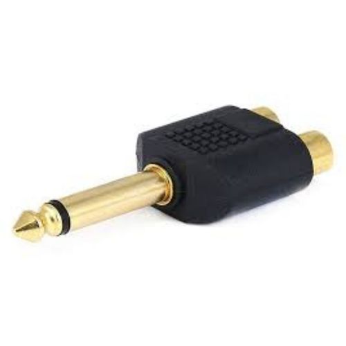 Conector adaptador en ángulo recto de audio/video rca (hembra) a  audio/video rca (macho) - 7233 - MaxiTec