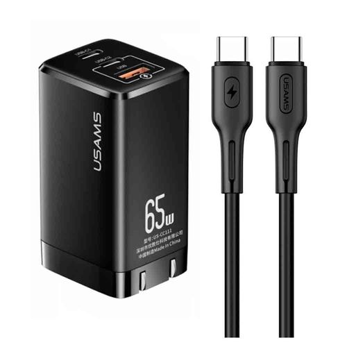 USAMS-Cargador-ultra-rapido-de-65W-con-3-puertos--negro--290-9092