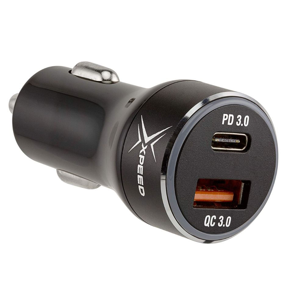 Cargador USB de pared doble cable micro USB - CX3216BK - MaxiTec