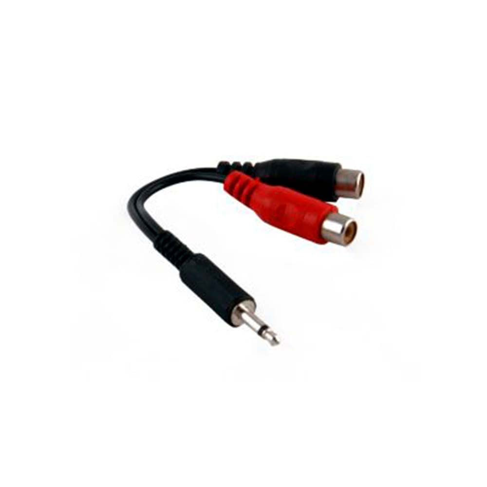 Cable divisor de audio mono 3.5mm (macho) a 2 rca (hembra) 15.24cm -  25AC4962 - MaxiTec