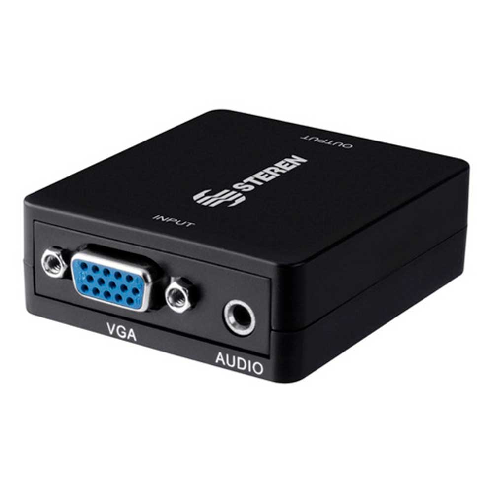 Adaptador VGA a HDMI con Audio USB - Convertidores de Señal de