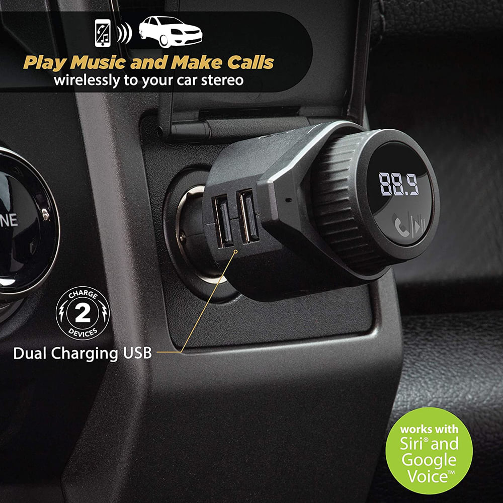 Transmisor bluetooth a FM para cigarrera de auto BTFM5 MaxiTec