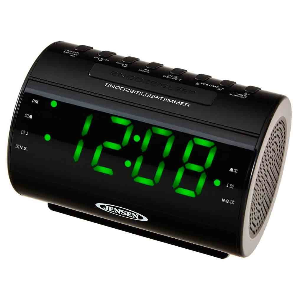 Reloj despertador de radio digital, reloj multifunción con marco de bambú,  reloj despertador electrónico, radio FM, fecha, temperatura, hora de