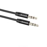 USAMS Cable Auxiliar de 1m con conector 3.5mm en color Negro 420-1085