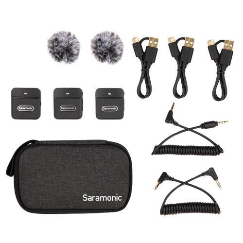 SARAMONIC Saramonic Blink 100 B2: Sistema de Micrófono Inalámbrico Doble para Cámaras y Dispositivos Móviles 420-3002