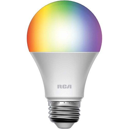 RCA Bombilla LED Multicolor Inteligente RCA A19RGBCCT Wi-Fi - Ajustable y Control por Voz 610-6153