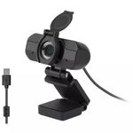 MONOPRICE Camara Web USB de 2MP con 1080p y Cubierta de Privacidad - Ideal para videoconferencias 260-6295
