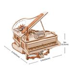 ROKR ROKR Magic Piano AMK81 - Caja de Música Mecánica de Piano de Madera 600-1512