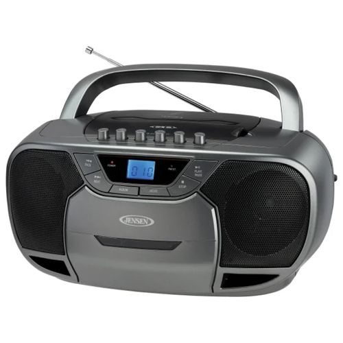 JENSEN Reproductor/Grabadora de CD y Casete Portátil Jensen CD-590 con Radio AM/FM y Bluetooth 120-2976