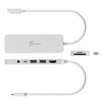 J5CREATE Adaptador Multi-Puerto USB-C J5create JCD373E con HDMI, Ethernet, USB 3.0, y Lector de Tarjetas SD 260-5501