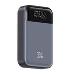 USAMS Power Bank Doble Puerto con Pantalla Digital US-CD221 33W PPS 10000mAh - Gris 230-3190