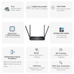 WAVLINK Router Mesh Gigabit WiFi 6 de Banda Dual AX3000 Wavlink MIGHTY EX1 PRO 250-5229