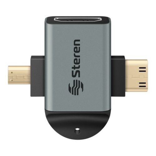 STEREN Adaptador Mini/Micro HDMI a HDMI de Steren para Conexiones de Alta Definición 290-9155